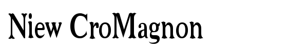 Niew CroMagnon font preview